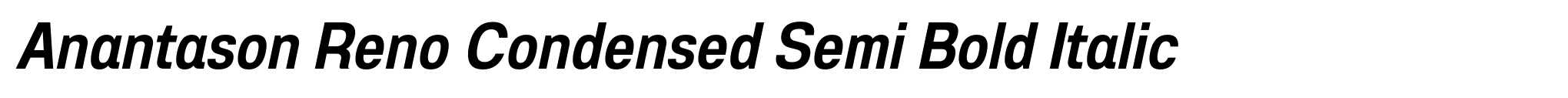 Anantason Reno Condensed Semi Bold Italic image